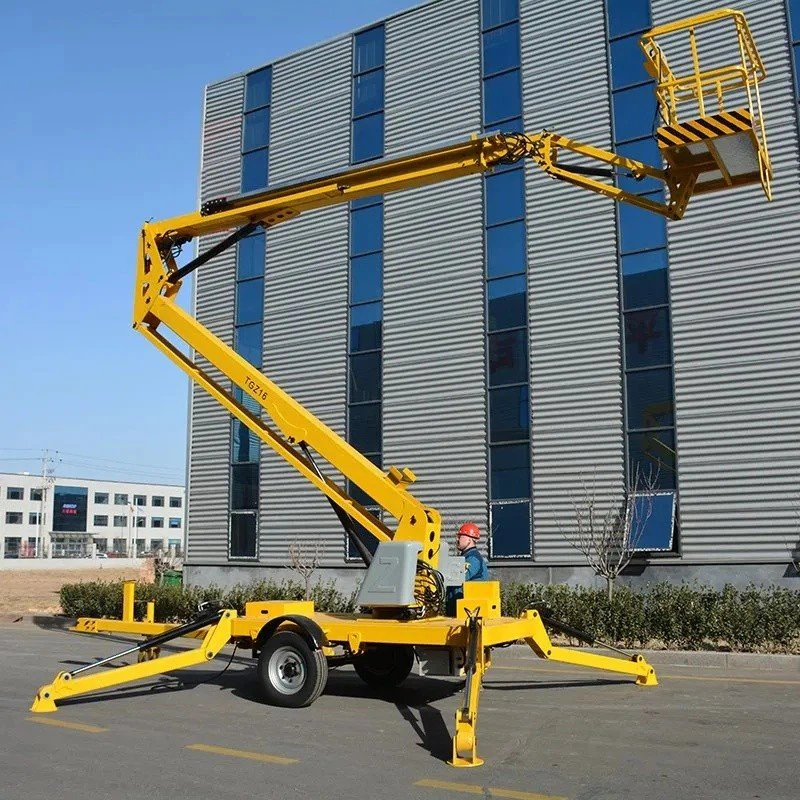 Articulated tow behind towable boom lift(3)