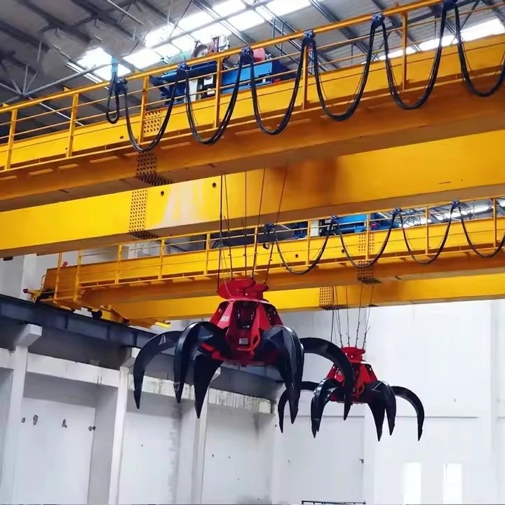 Double Girder Clamshell Grab Bucket Overhead Crane